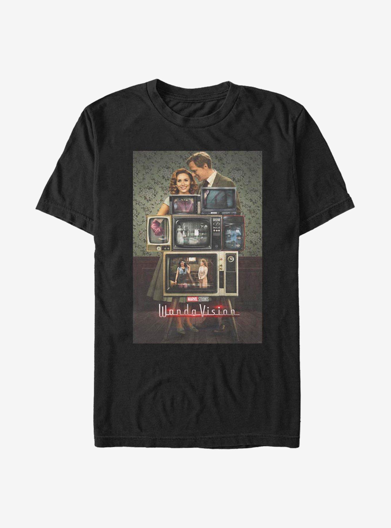 Marvel WandaVision WV Poster Through The Years T-Shirt, BLACK, hi-res