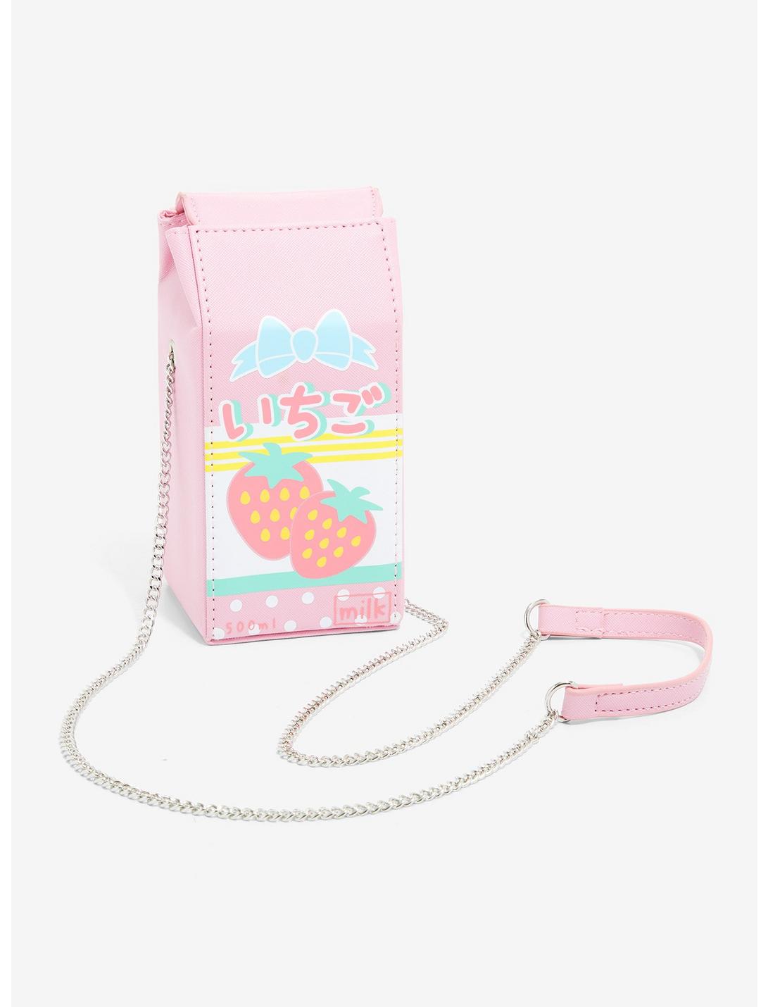 Strawberry Milk Carton Crossbody Bag, , hi-res