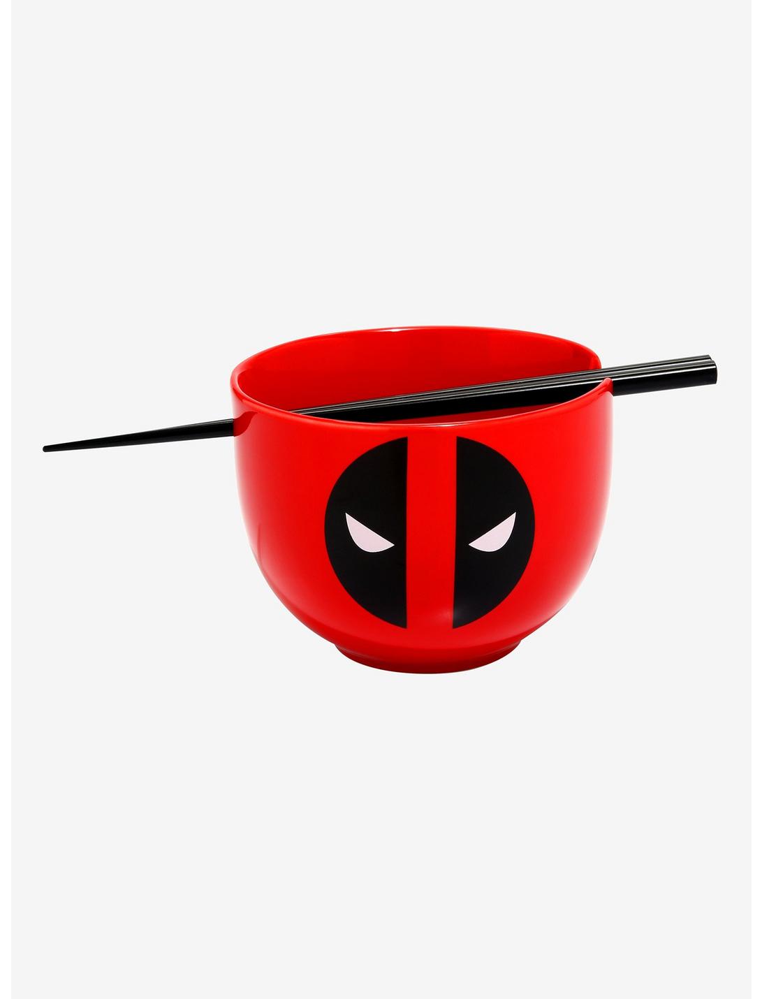 Marvel Deadpool Logo Ramen Bowl with Chopsticks - BoxLunch Exclusive, , hi-res