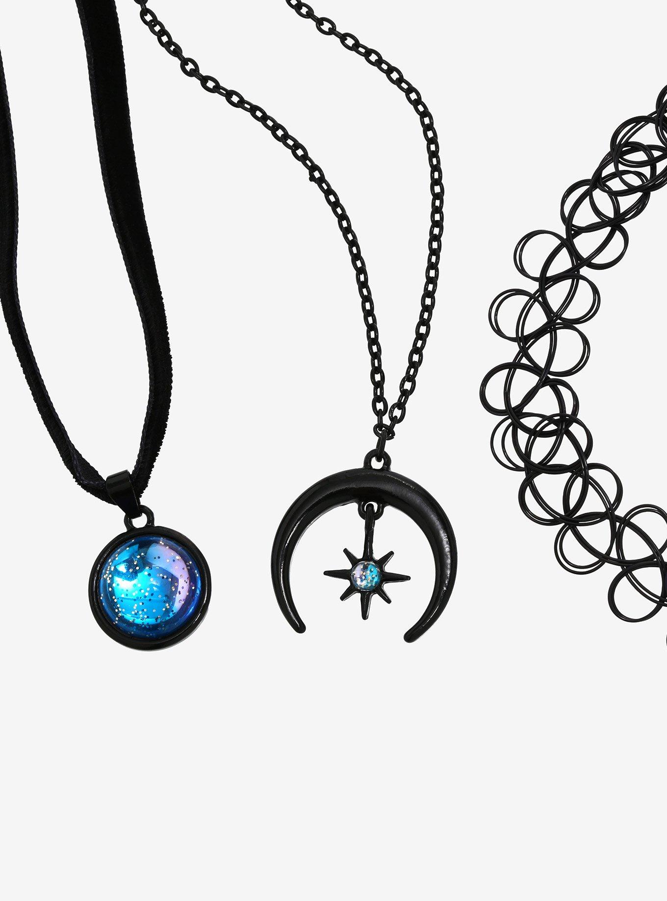 Celestial Black Galaxy Choker Set