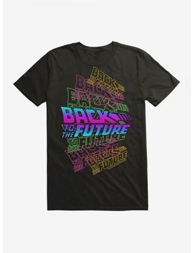 Back To The Future Neon Kaleidoscpoe Logo T-Shirt, , hi-res