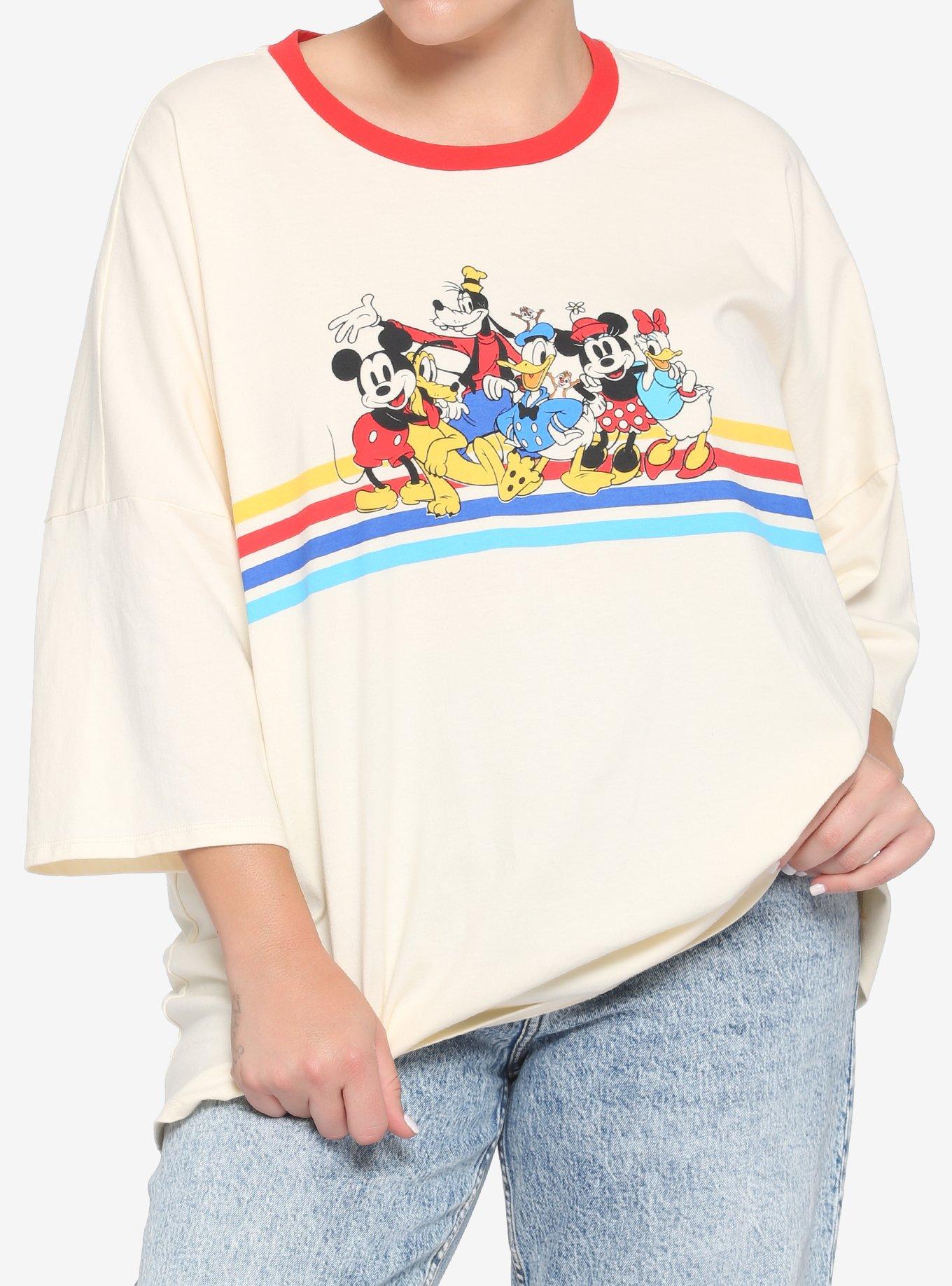Disney Mickey & Friends Stripe Girls T-Shirt Plus Size, MULTI, hi-res