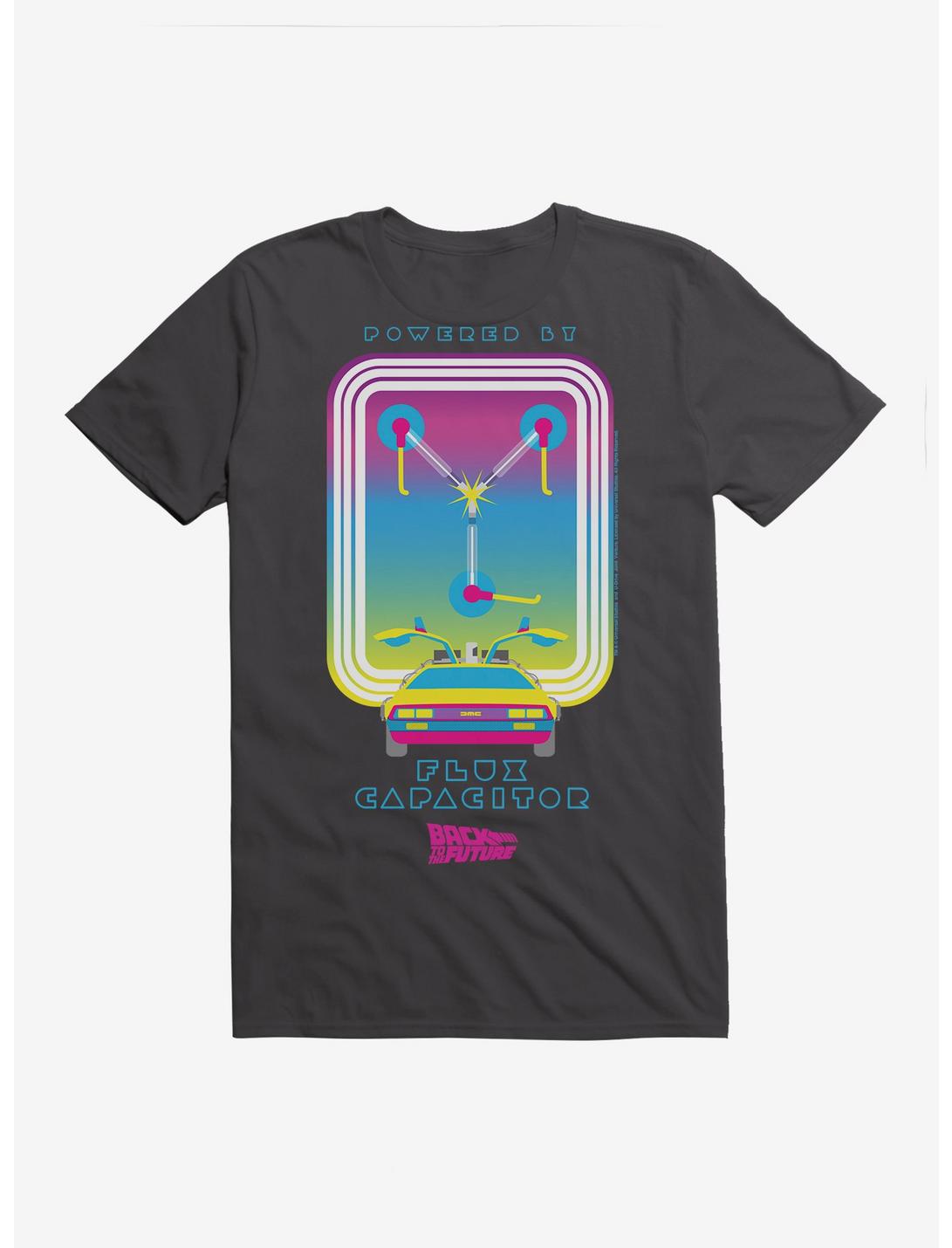 Back To The Future Neon Flux Capacitor T-Shirt, DARK GREY, hi-res