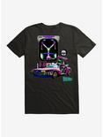Back To The Future Neon DeLorean Time Machine T-Shirt, BLACK, hi-res