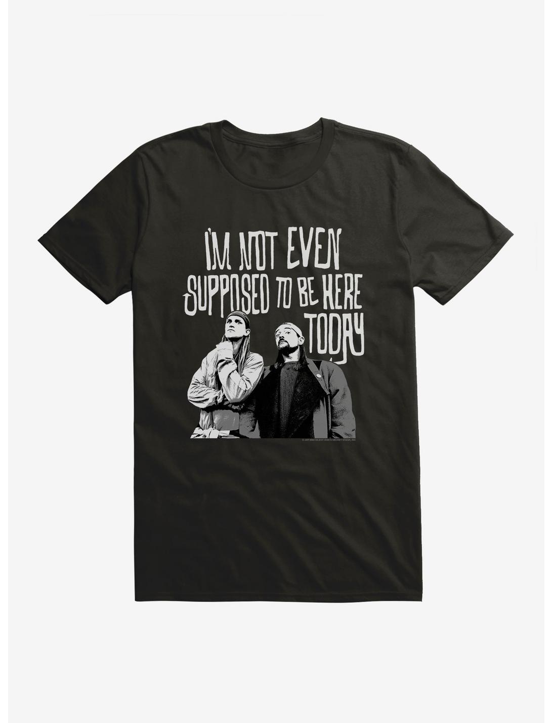 Jay And Silent Bob Not Supposed To Be Here T-Shirt, BLACK, hi-res