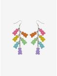 Pastel Rainbow Candy Bear Drop Earrings, , hi-res