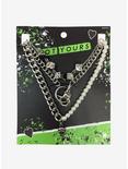 Layered Chain Dice Pearl Necklace Set, , hi-res