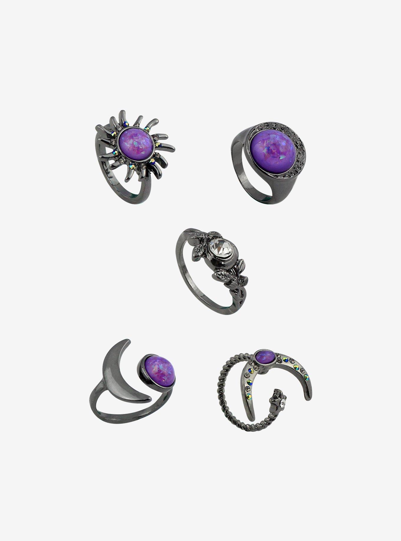 Purple Celestial Ring Set | Hot Topic