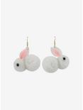 Fuzzy Bunny Drop Earrings, , hi-res