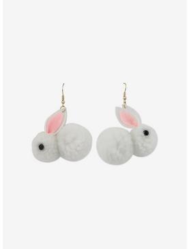 Fuzzy Bunny Drop Earrings, , hi-res