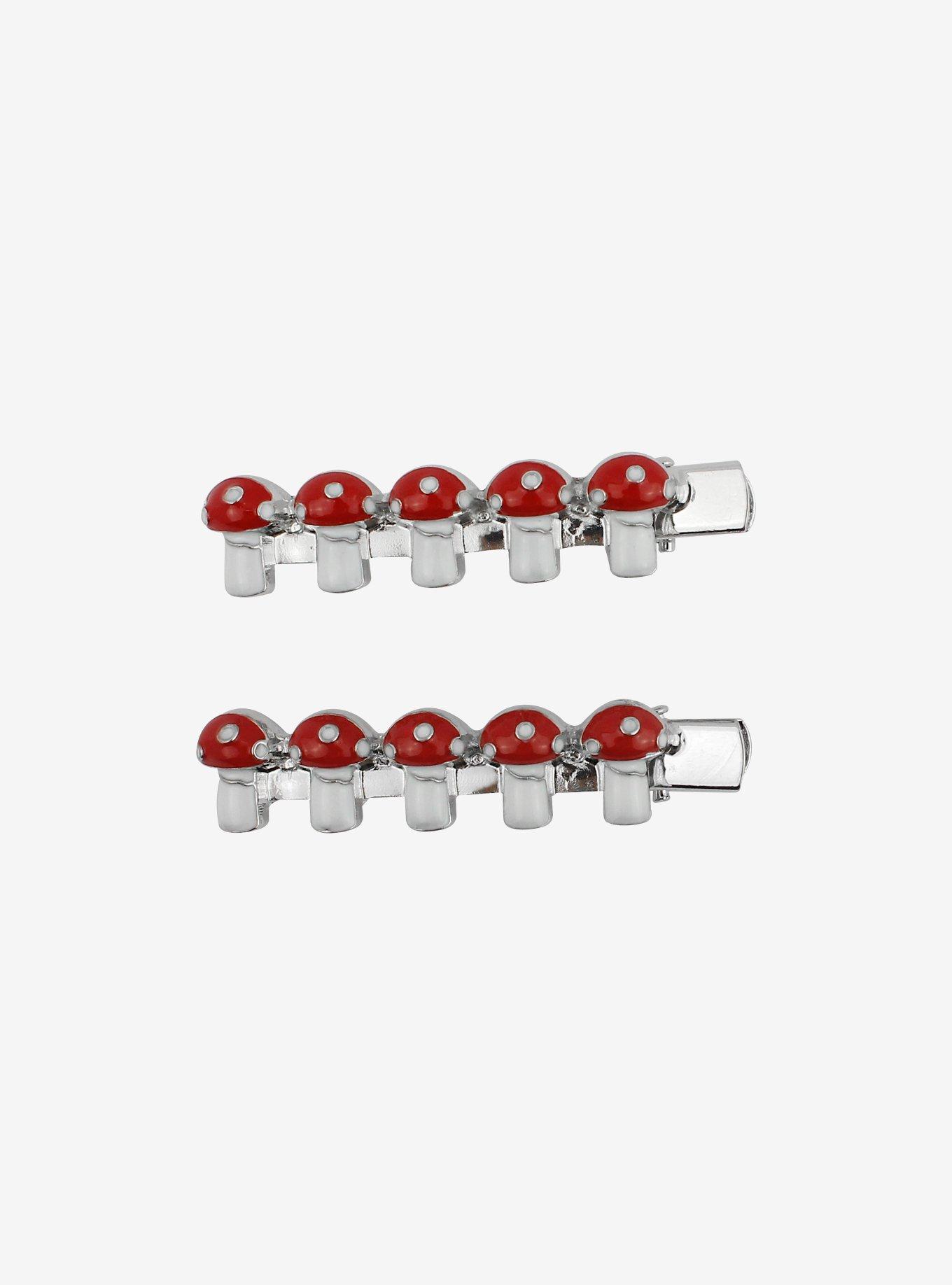 Mushroom Hair Clip Set