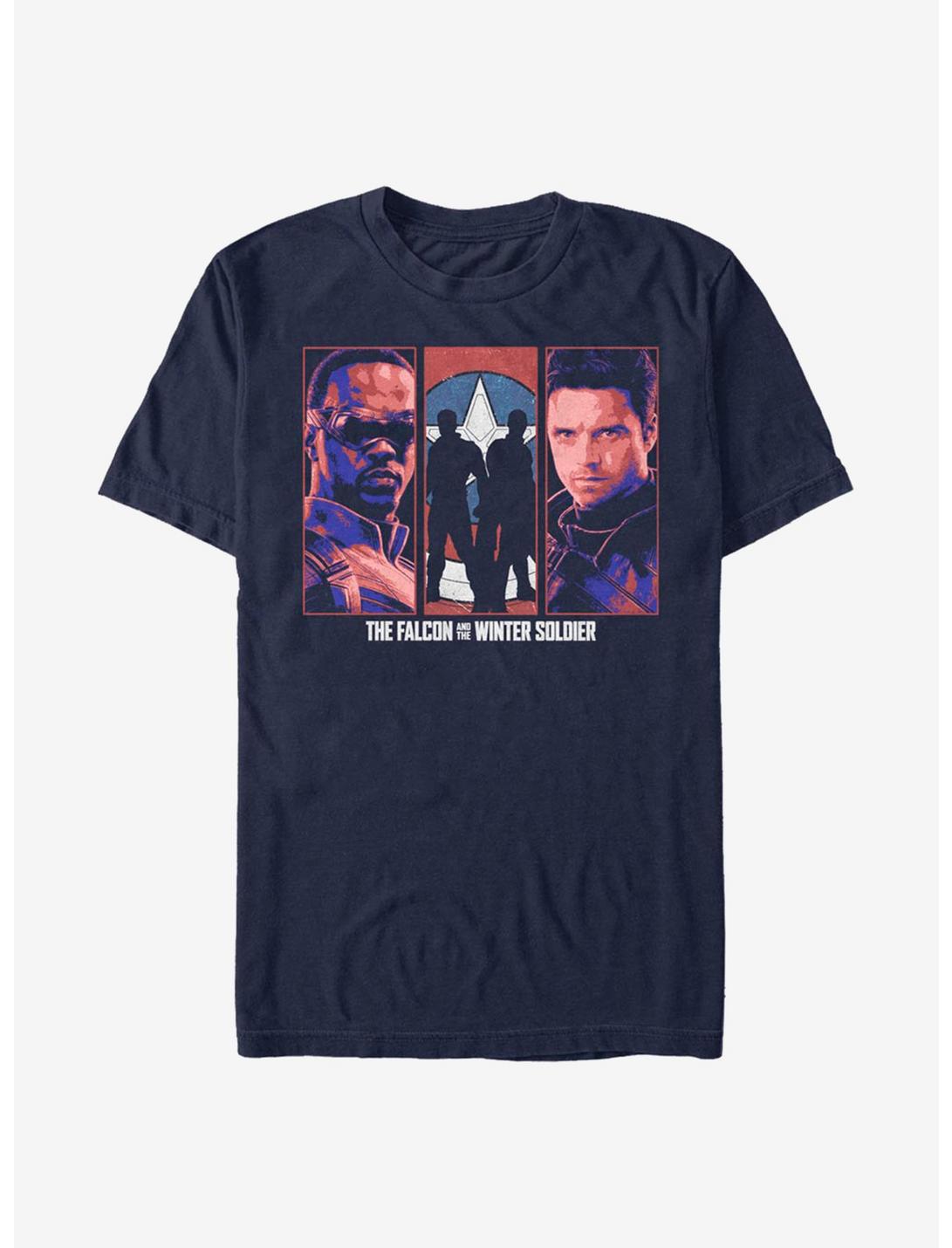 Marvel The Falcon And The Winter Soldier Group T-Shirt, NAVY, hi-res