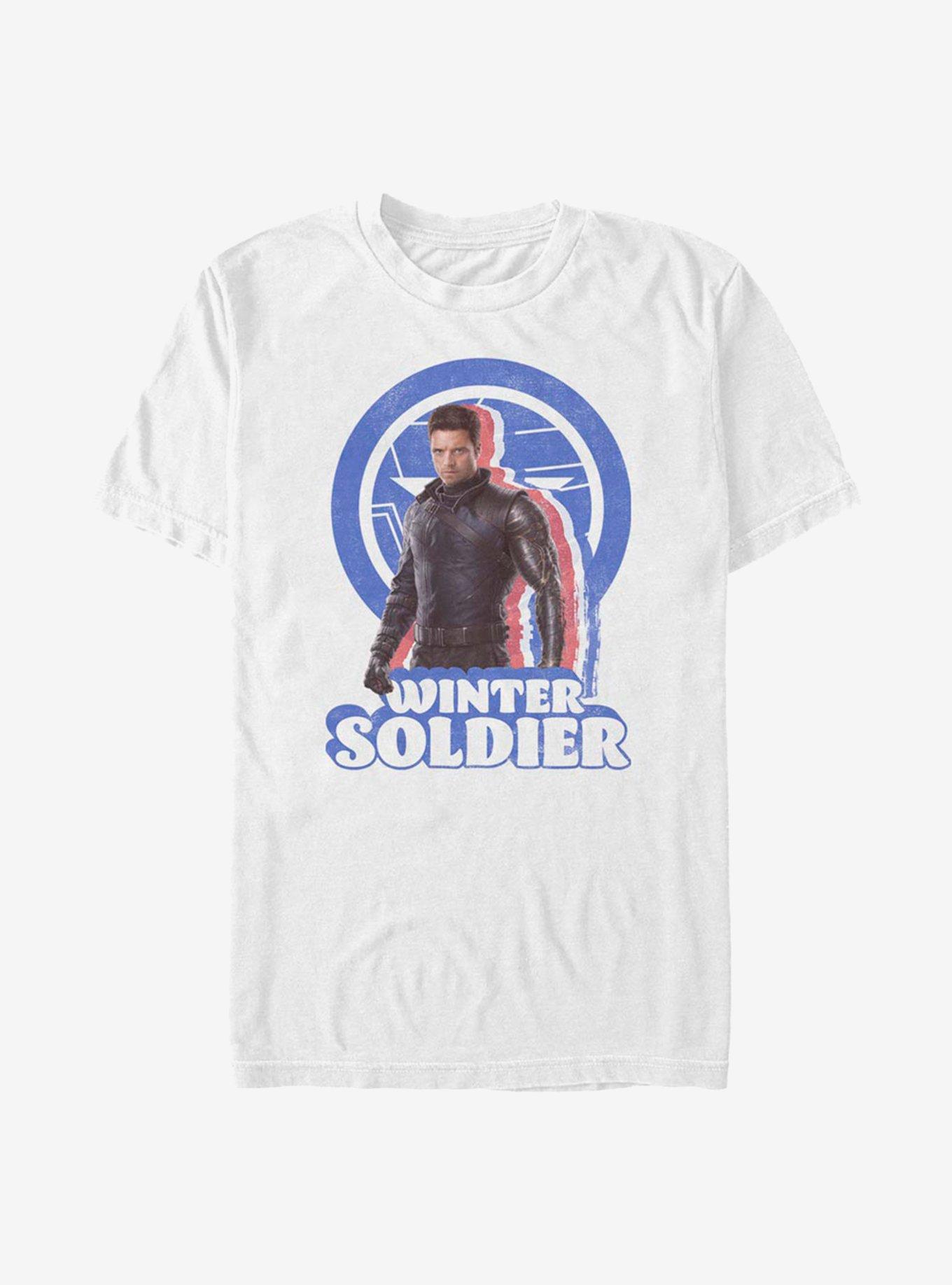 Marvel The Falcon And The Winter Soldier Distressed Bucky T-Shirt, , hi-res