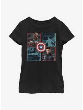 Marvel The Falcon And The Winter Soldier Hero Box Up Youth Girls T-Shirt, , hi-res