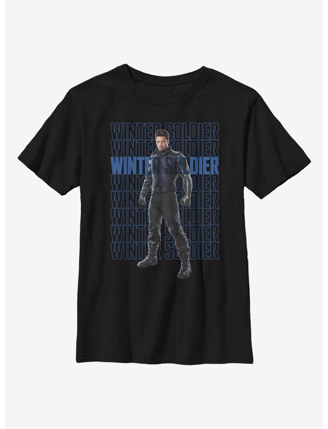 Marvel The Falcon And The Winter Soldier Repeating Youth T-Shirt, BLACK, hi-res