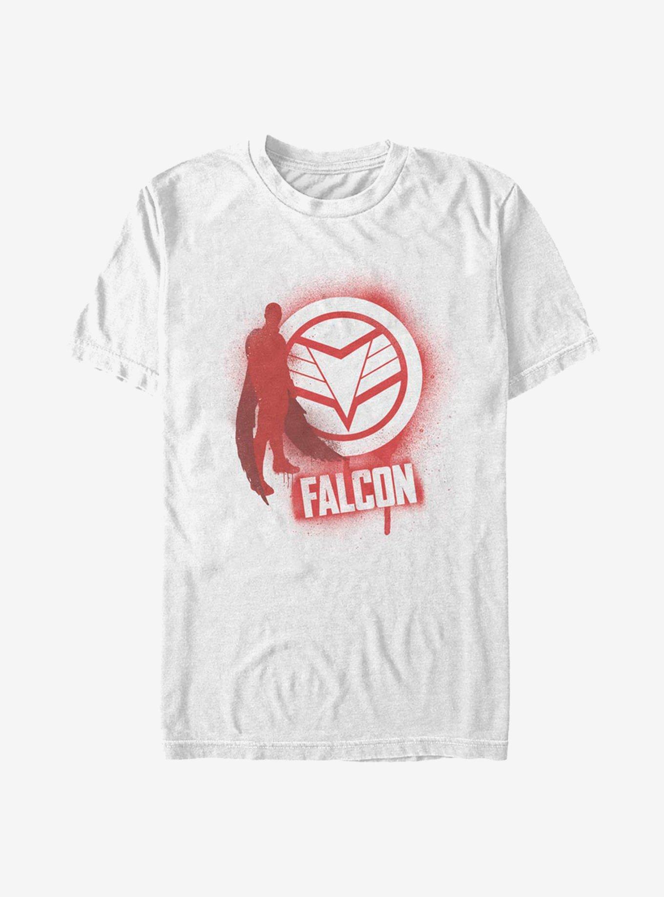 Marvel The Falcon And The Winter Soldier Falcon Spray Paint T-Shirt, WHITE, hi-res