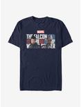 Marvel The Falcon And The Winter Soldier Logo Fill T-Shirt, NAVY, hi-res