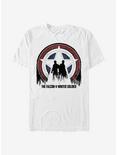 Marvel The Falcon And The Winter Soldier Silhouette Shield T-Shirt, WHITE, hi-res