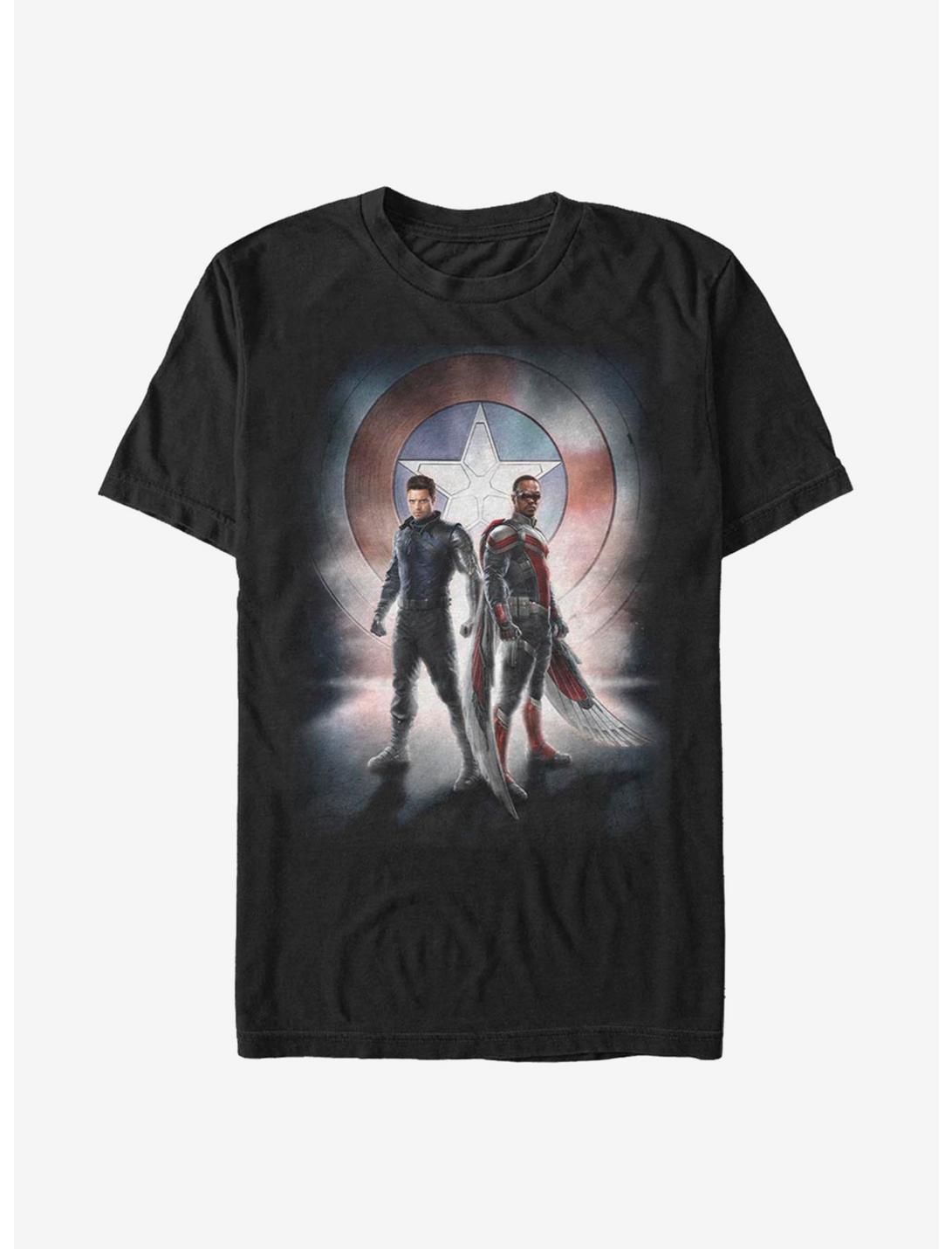 Marvel The Falcon And The Winter Soldier Team Poster T-Shirt, BLACK, hi-res