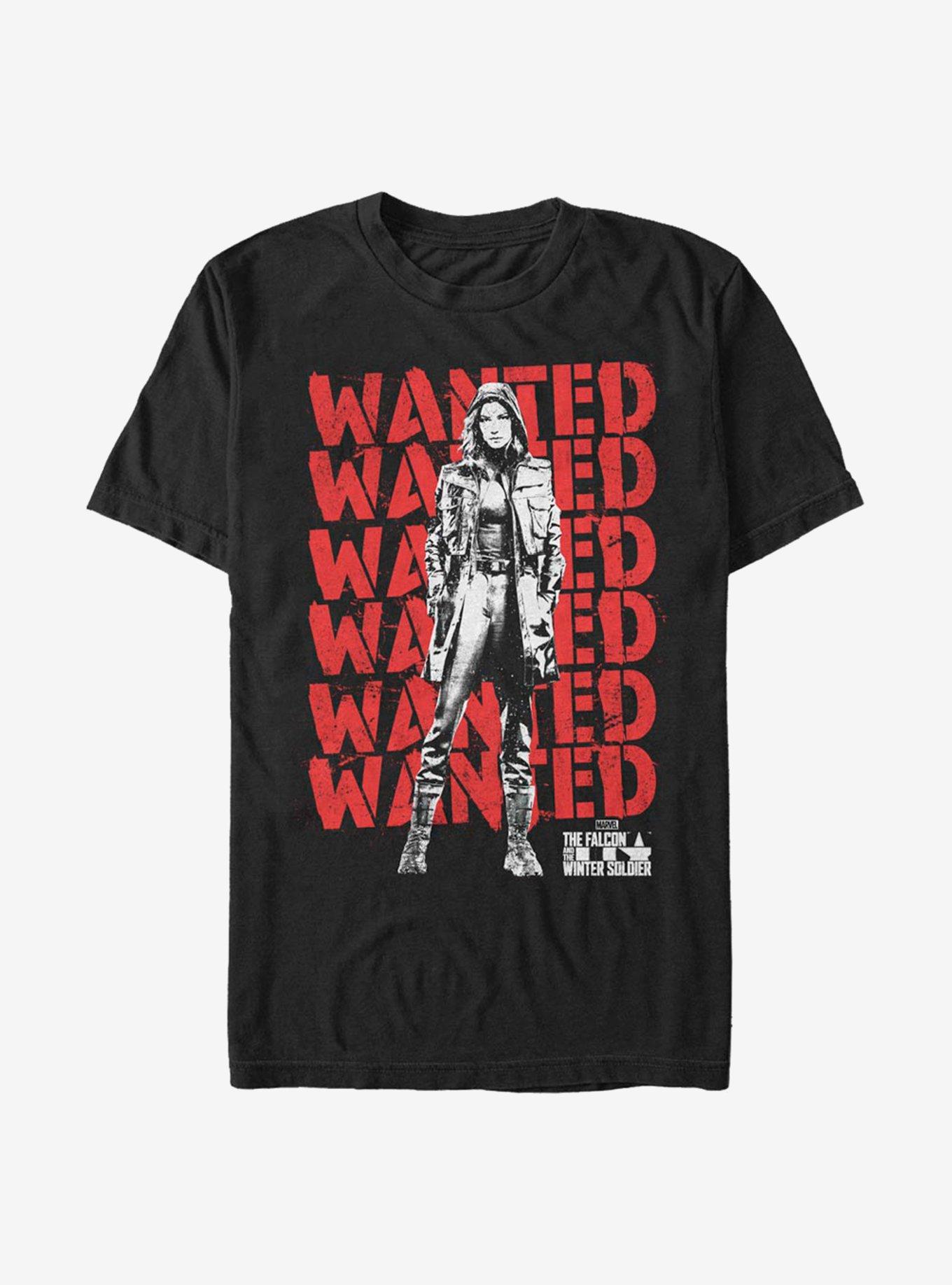 Marvel The Falcon And The Winter Soldier Wanted Repeating Red T-Shirt, , hi-res