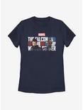 Marvel The Falcon And The Winter Soldier Logo Fill Womens T-Shirt, NAVY, hi-res
