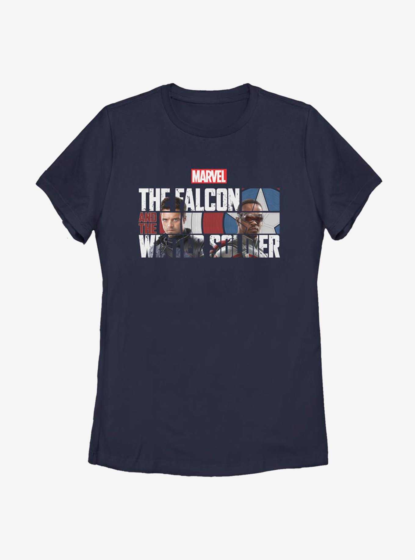 Marvel The Falcon And The Winter Soldier Logo Fill Womens T-Shirt, , hi-res