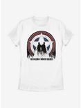 Marvel The Falcon And The Winter Soldier Silhouette Shield Womens T-Shirt, WHITE, hi-res