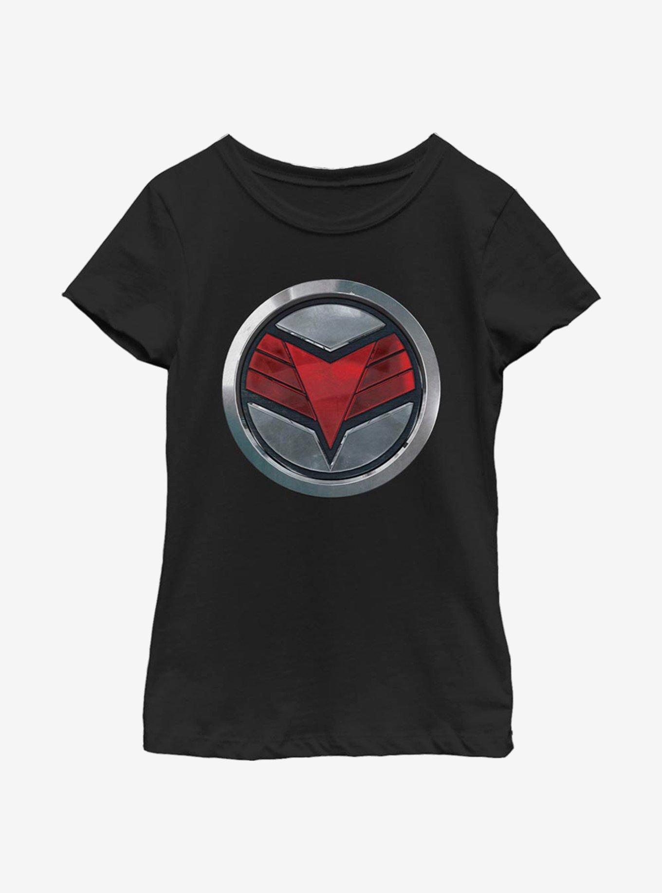 Marvel The Falcon And The Winter Soldier Falcon Logo Youth Girls T-Shirt, , hi-res
