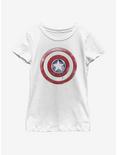 Marvel The Falcon And The Winter Soldier Paint Shield Youth Girls T-Shirt, WHITE, hi-res
