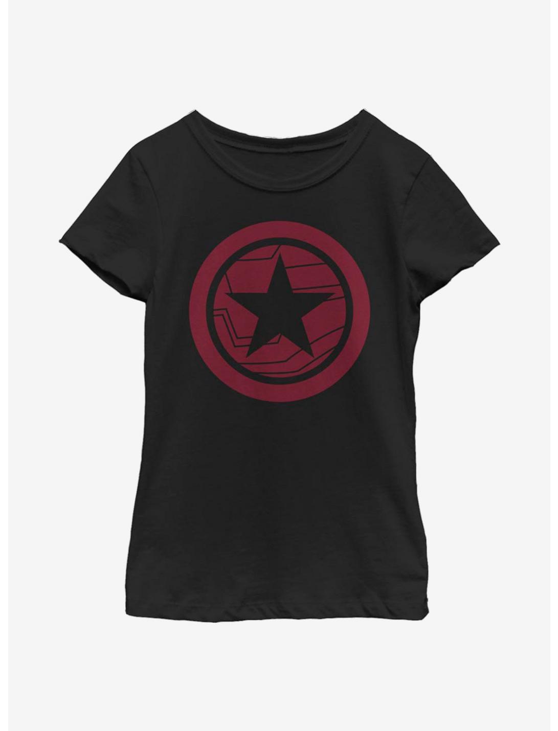 Marvel The Falcon And The Winter Soldier Red Shield Youth Girls T-Shirt, BLACK, hi-res