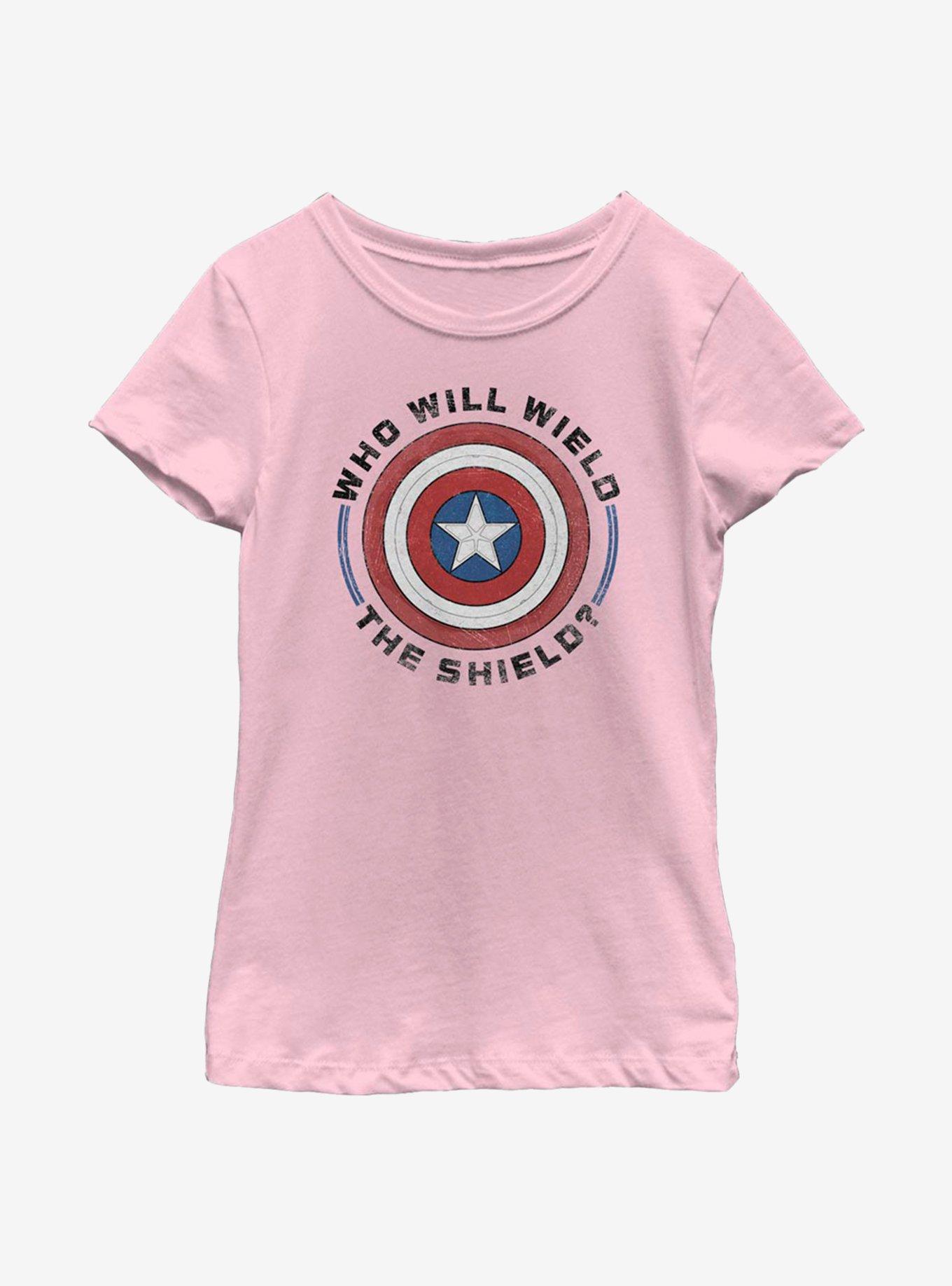 Marvel The Falcon And The Winter Soldier Wield Shield Youth Girls T-Shirt, , hi-res