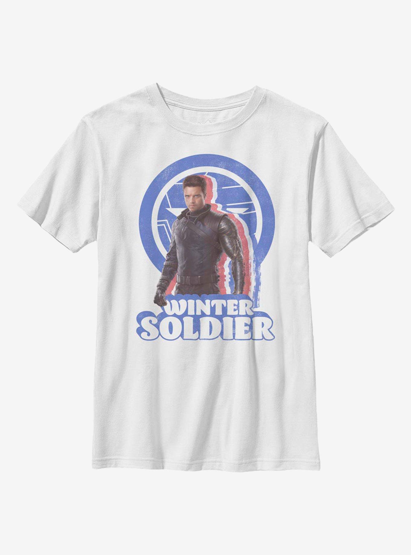 Marvel The Falcon And The Winter Soldier Distressed Bucky Youth T-Shirt, , hi-res