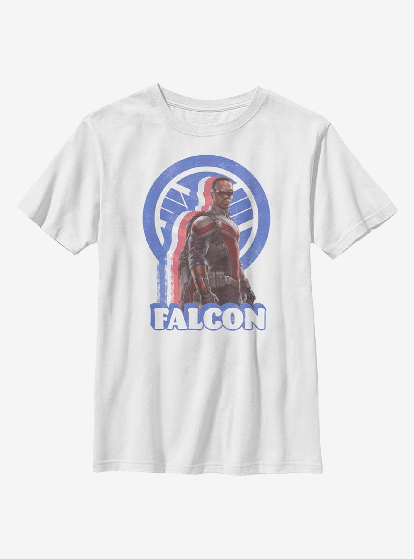 Marvel The Falcon And The Winter Soldier Distressed Falcon Youth T-Shirt, , hi-res
