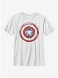 Marvel The Falcon And The Winter Soldier Paint Shield Youth T-Shirt, WHITE, hi-res