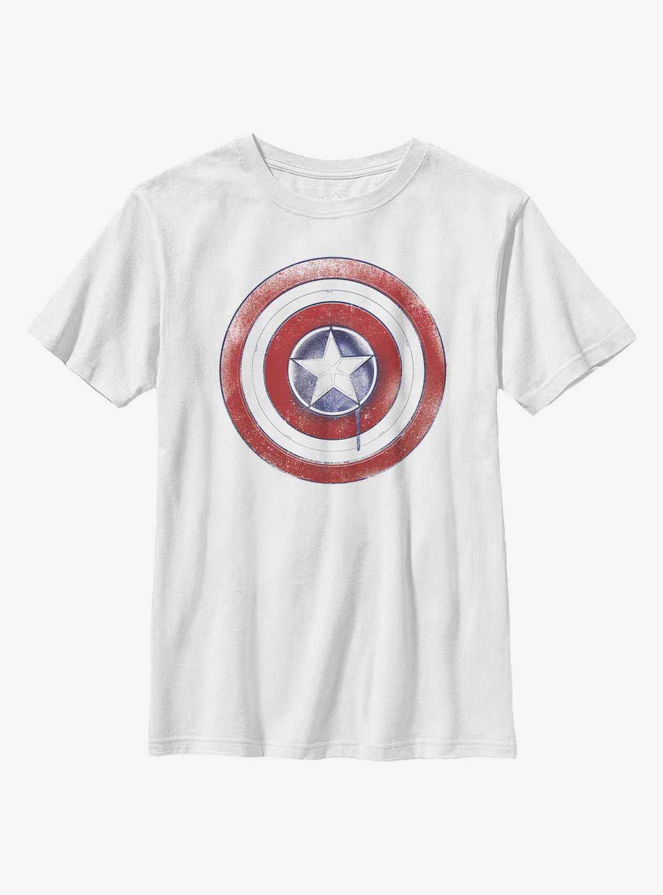 Marvel The Falcon And The Winter Soldier Paint Shield Youth T-Shirt, , hi-res