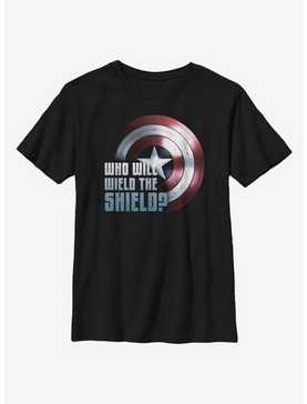 Marvel The Falcon And The Winter Soldier Wielding The Shield Youth T-Shirt, , hi-res