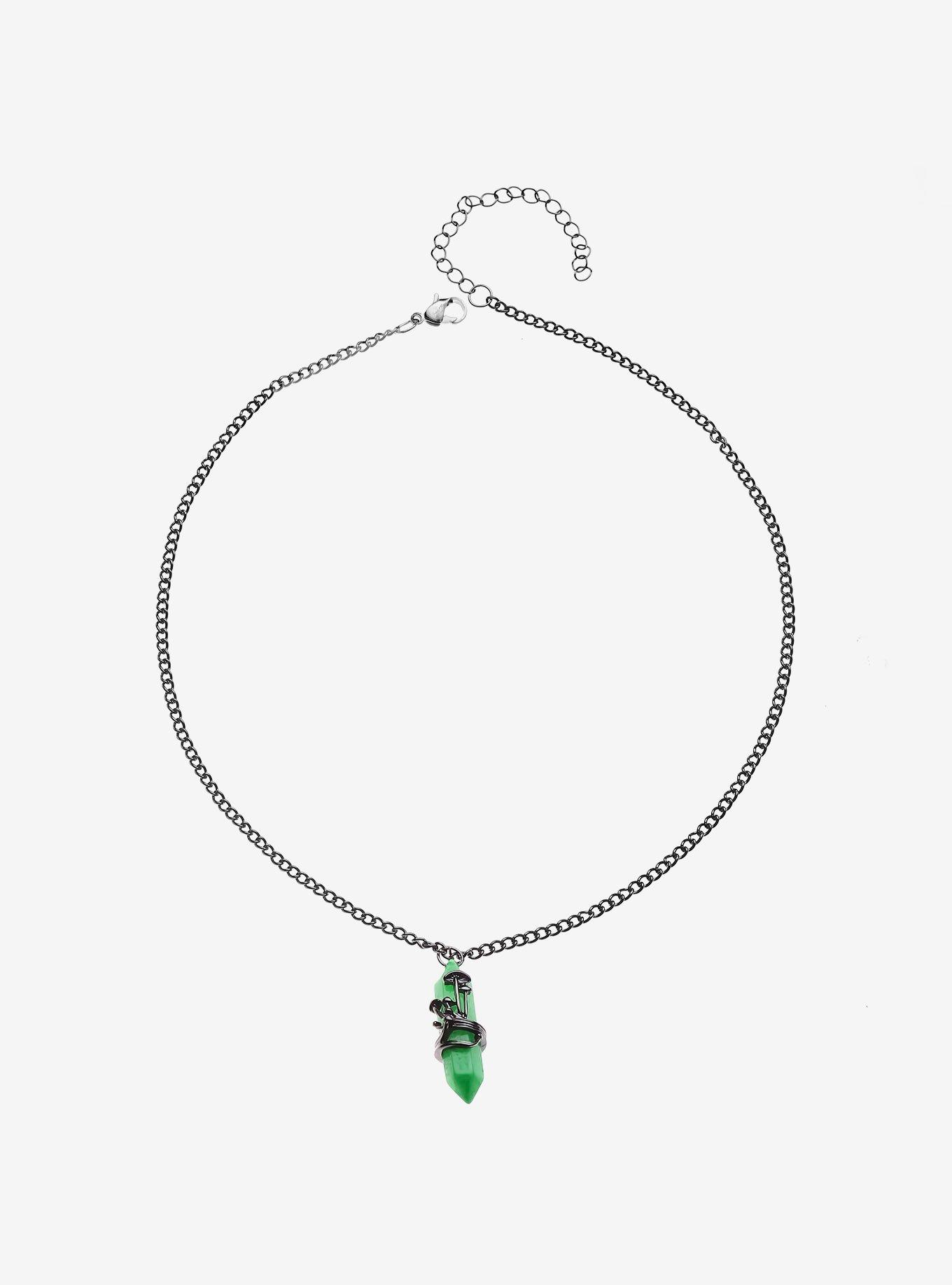 Mushroom Wrapped Crystal Necklace, , hi-res