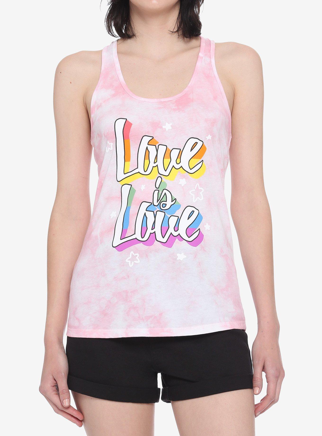 Love Is Love Pink Tie-Dye Girls Tank Top | Hot Topic