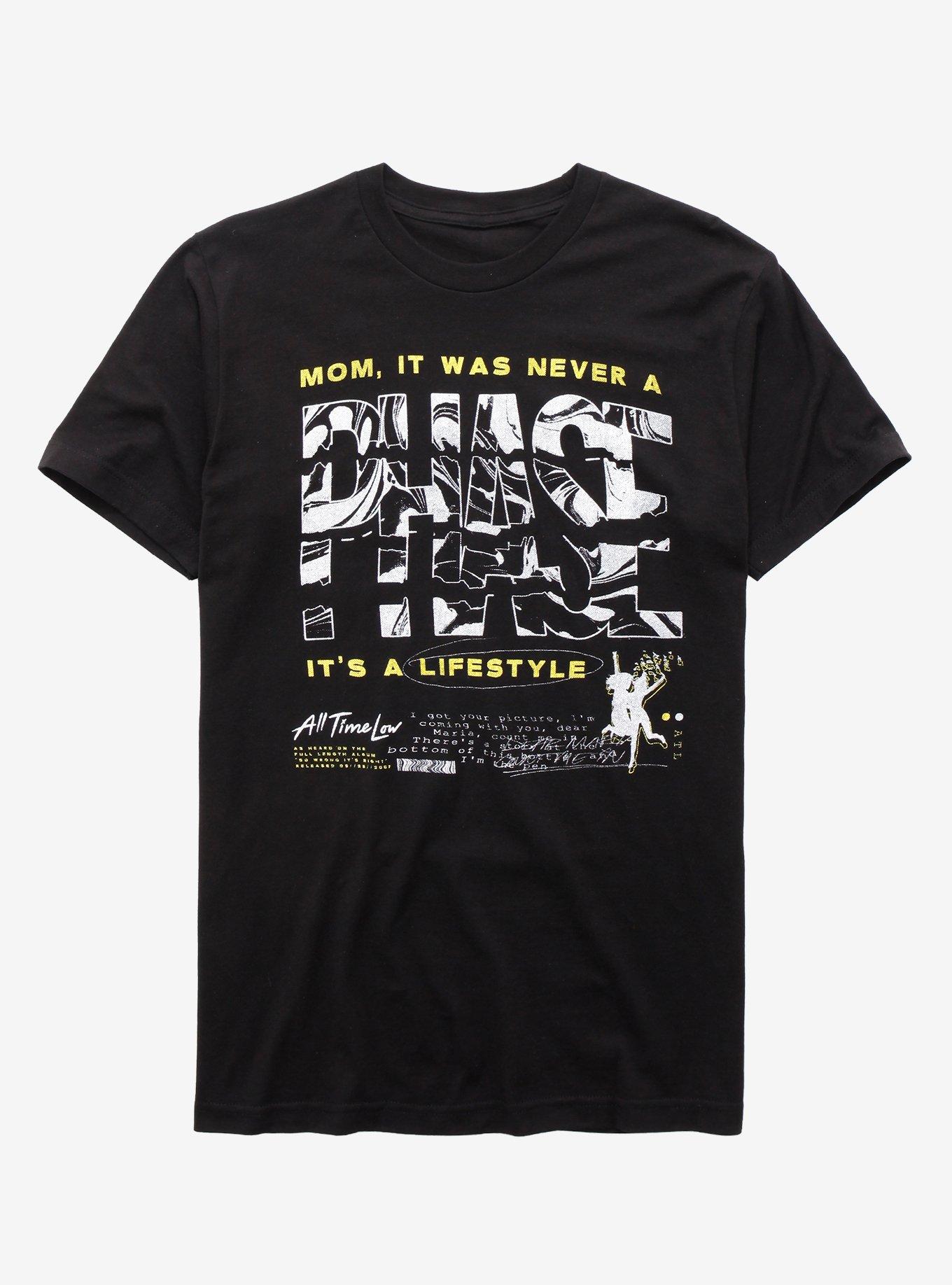 All Time Low Mom, It Was Never A Phase T-Shirt, BLACK, hi-res