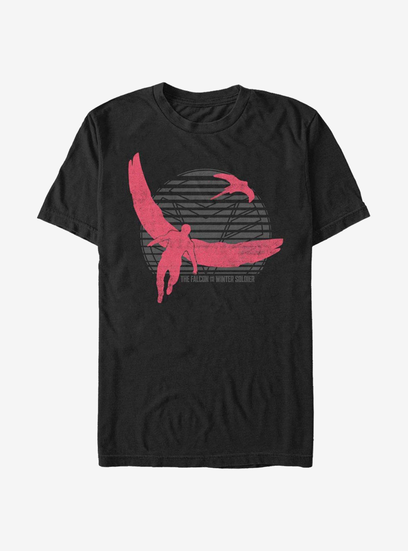 Marvel The Falcon And The Winter Soldier Falcon Redwing T-Shirt, BLACK, hi-res