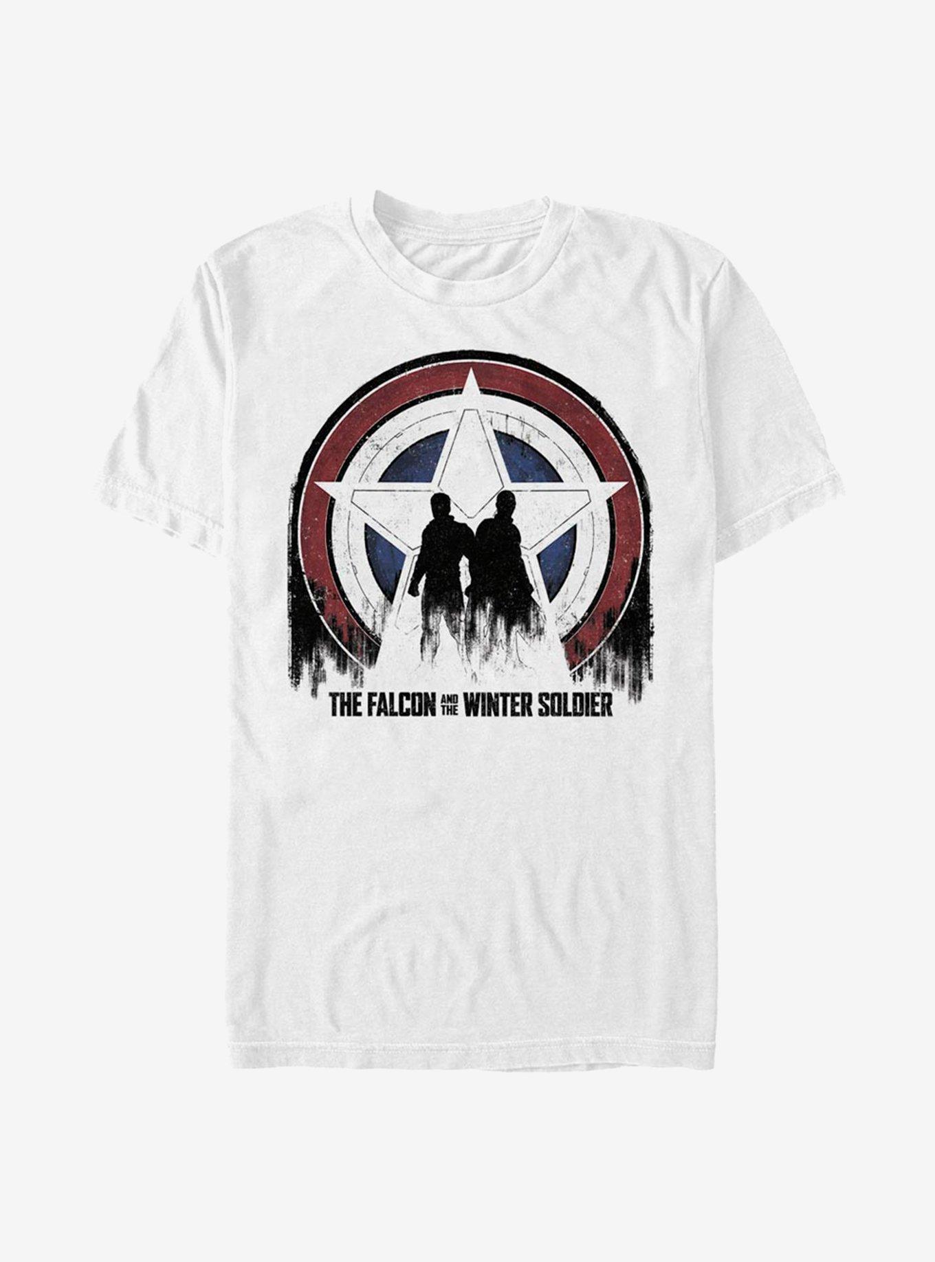 Marvel The Falcon And The Winter Soldier Silhouette Shield T-Shirt, , hi-res