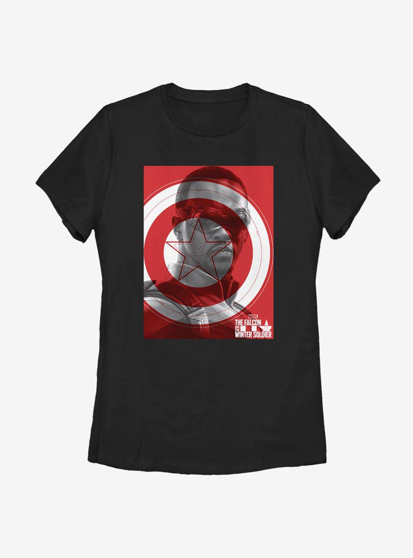 Marvel The Falcon And The Winter Soldier Falcon Shield Womens T-Shirt, , hi-res