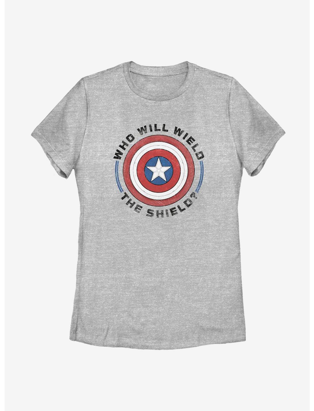 Marvel The Falcon And The Winter Soldier Wield Shield Womens T-Shirt, ATH HTR, hi-res