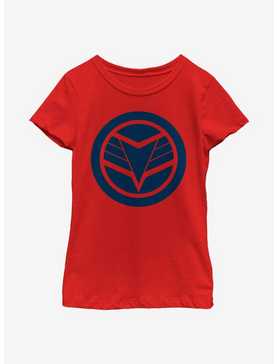 Marvel The Falcon And The Winter Soldier Blue Shield Youth Girls T-Shirt, , hi-res