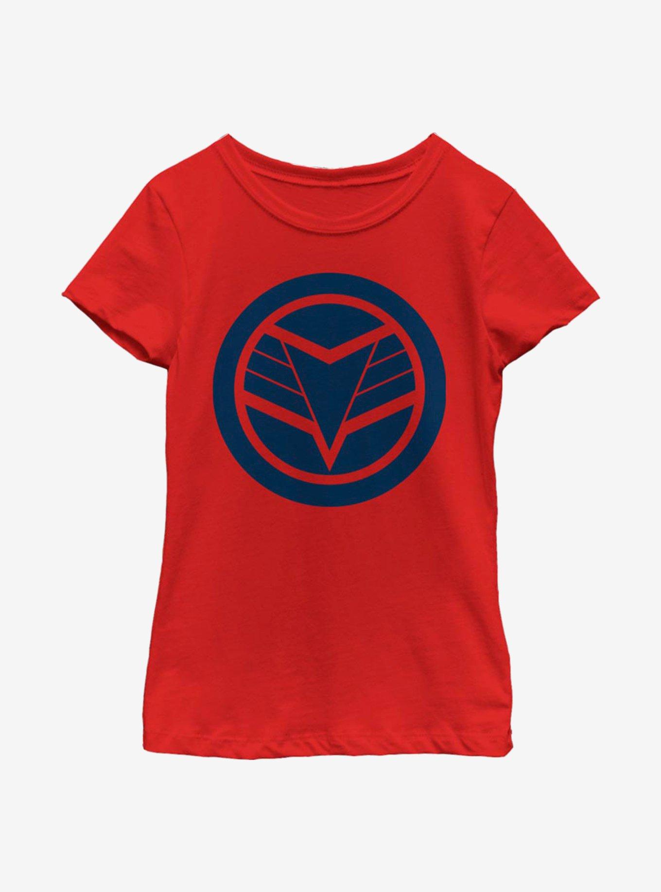 Marvel The Falcon And The Winter Soldier Blue Shield Youth Girls T-Shirt, , hi-res