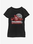 Marvel The Falcon And The Winter Soldier Falcon Speed Youth Girls T-Shirt, BLACK, hi-res