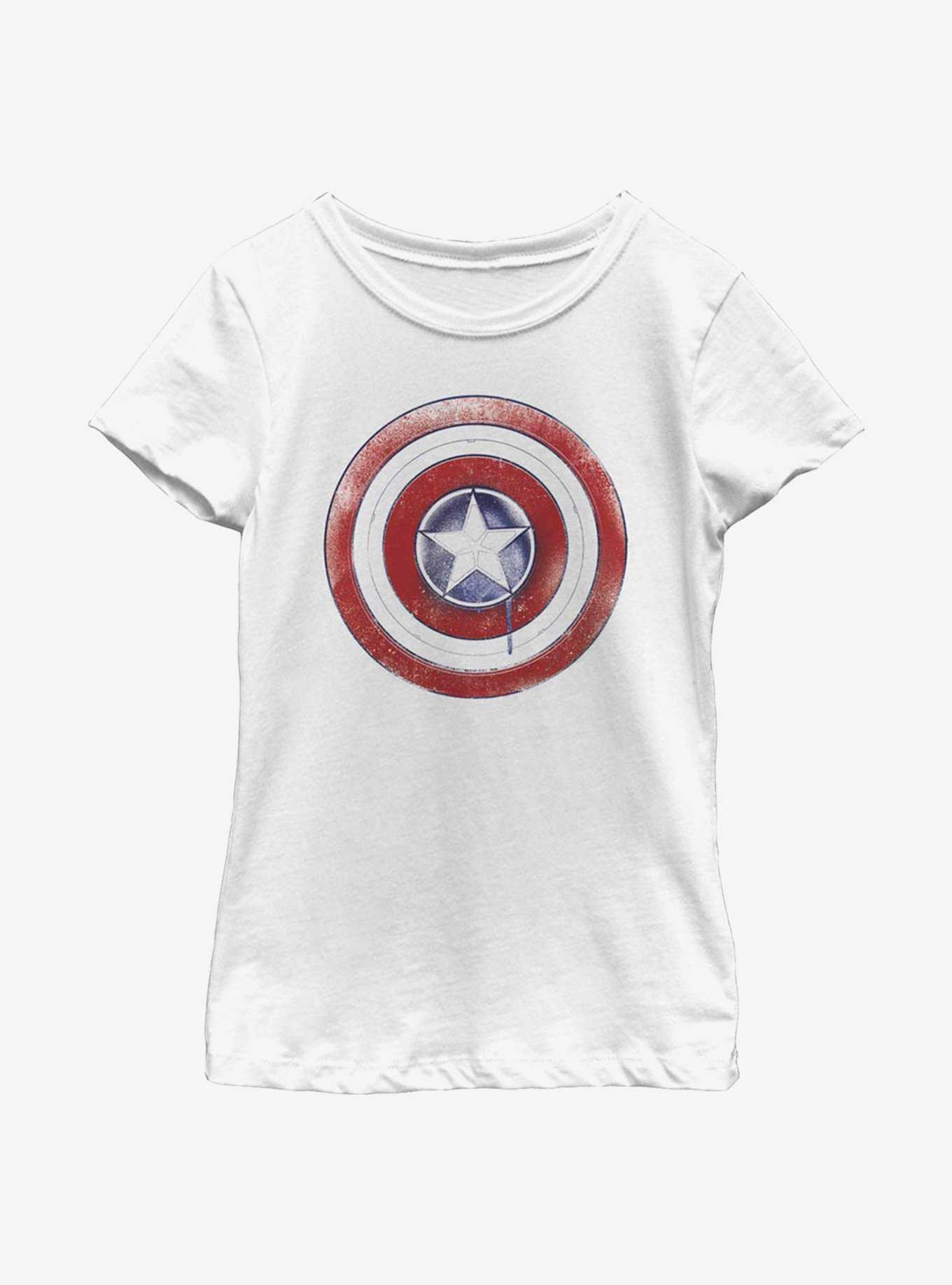 Marvel The Falcon And The Winter Soldier Paint Shield Youth Girls T-Shirt, , hi-res