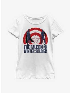 Marvel The Falcon And The Winter Soldier Shield Sun Youth Girls T-Shirt, , hi-res