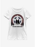 Marvel The Falcon And The Winter Soldier Silhouette Shield Youth Girls T-Shirt, WHITE, hi-res
