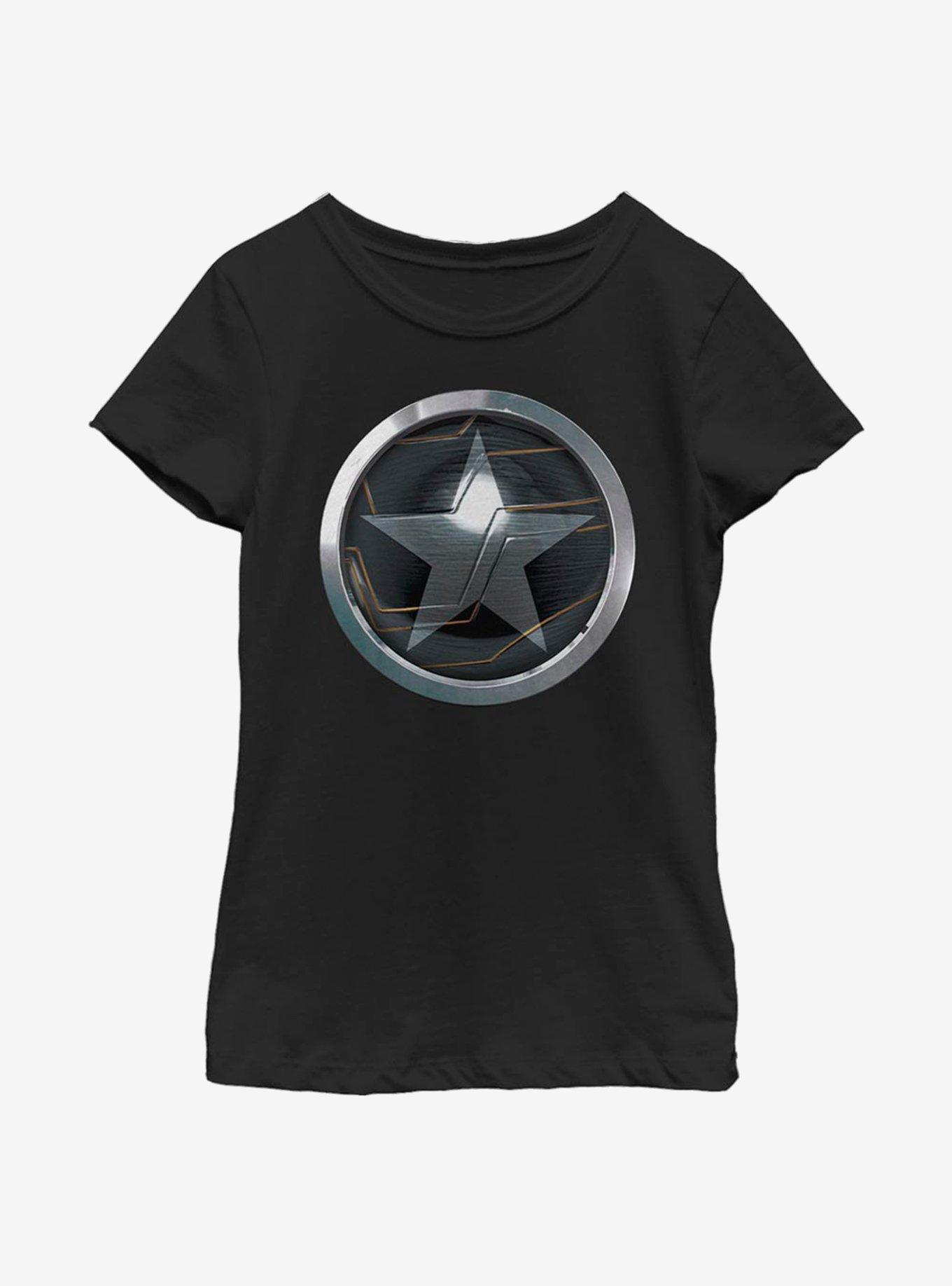 Marvel The Falcon And The Winter Soldier Logo Youth Girls T-Shirt, , hi-res